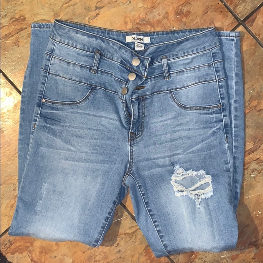 High waist distressed Refuge jeans